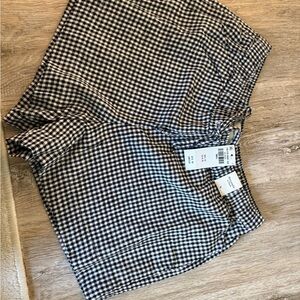 Abercrombie & Fitch Black and White Checkered Shorts